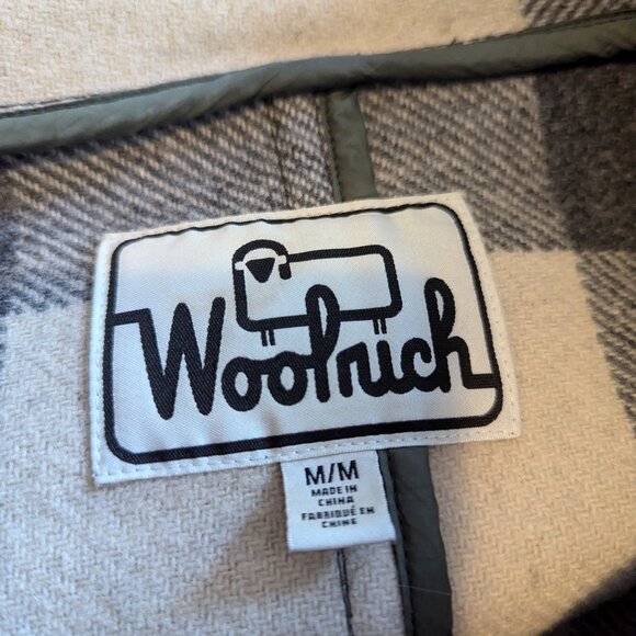 WOOLRICH - Grey plaid coat - Sz M - Picture 14 of 15